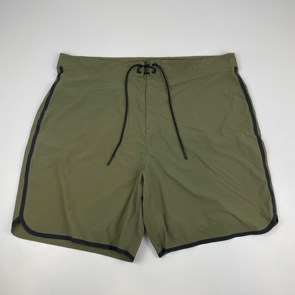 Hill City Men's Size 40 Surf Boardshorts Swim Shorts Olive Green 7" Inseam